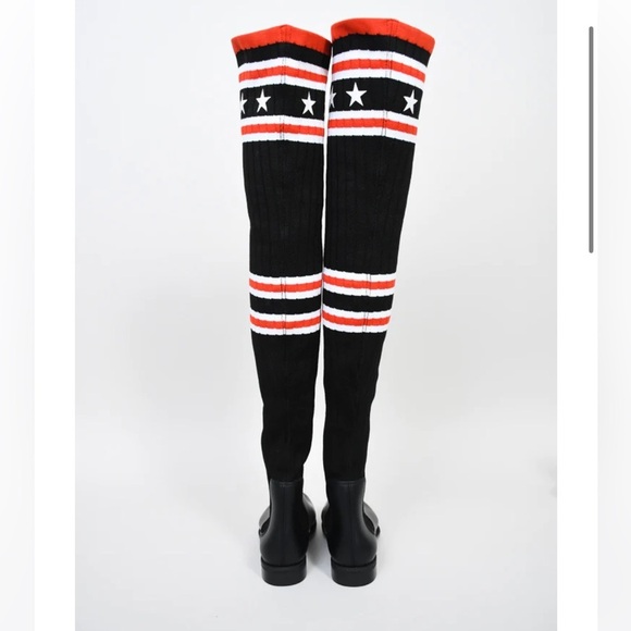 Givenchy Black Thigh High Rainboots Size 5 - Picture 8 of 11
